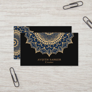 Custom Text with luxury mandala Business Card