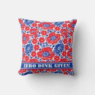 Custom text Zero Dink Given Pickleball Throw Pillow