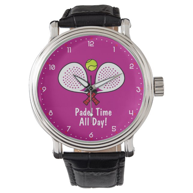 Custom text🎾Padel Smash Time Watch (Front)