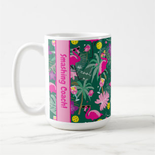Custom text🤩Tropical party with pickleball,   Coffee Mug