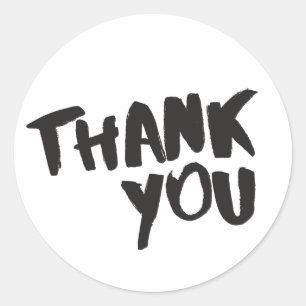 Custom THANK YOU Bold Brush Sticker