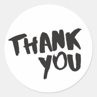 Custom THANK YOU Bold Brush Sticker