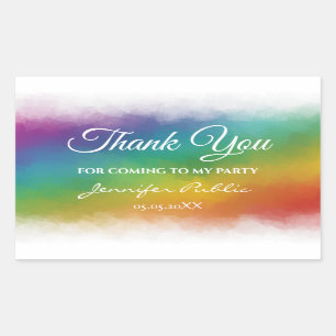 Custom Thank You Calligraphed Text Template Sticker