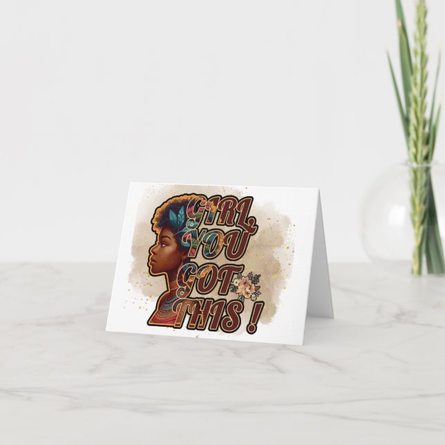 Custom Thank You Cards – Girl, You Got This! (Front)