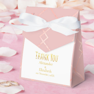 Custom Thank You Elegant Geometric Pattern Favor Box
