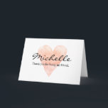 Custom Thank you for being my friend friendship<br><div class="desc">Custom Thank you for being my friend friendship greeting card. Vintage coral pink watercolor heart with elegant script typography. Classy template for friends and family. Add your own personalized name,  expression,  quote,  saying etc.</div>