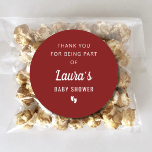 Custom Thank You For Being Part Of Baby Shower Classic Round Sticker