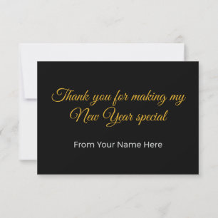 Custom Thank You for Making My New Year Special Card