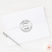 Custom Thank you for supporting my small business Classic Round Sticker (Envelope)