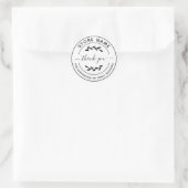 Custom Thank you for supporting my small business Classic Round Sticker (Bag)