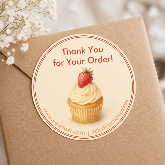 Custom “Thank You for Your Order” Bakery Stickers (Creator Uploaded)