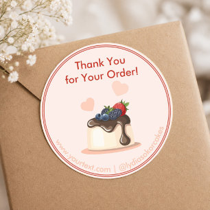 Custom “Thank You for Your Order” Bakery Stickers
