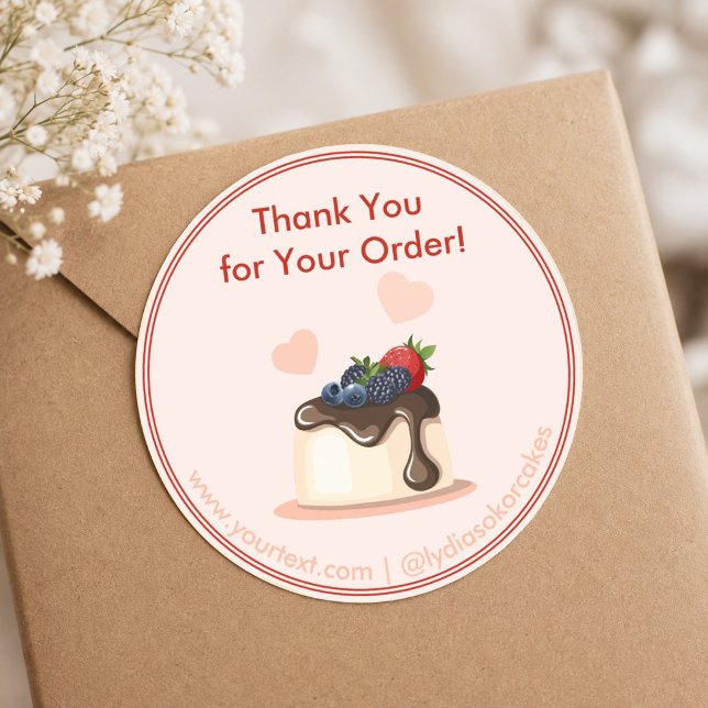 Custom “Thank You for Your Order” Bakery Stickers (Creator Uploaded)
