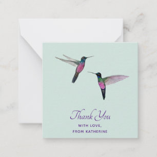 Custom Thank You Hummingbird Card