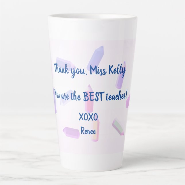 Custom Thank You Latte Mug for Teacher (Front)