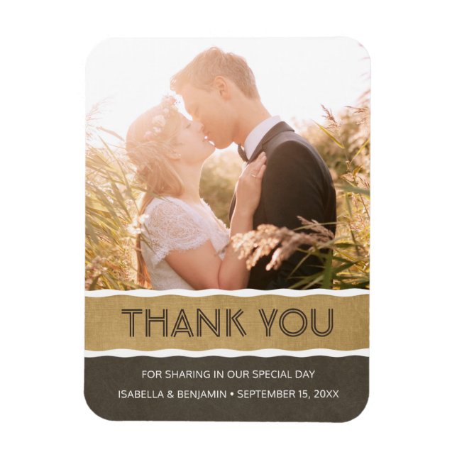 Custom Thank You Magnet | Fridge Wedding Photo (Vertical)