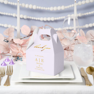 Custom Thank You Monogram Lavender Ice Favor Box