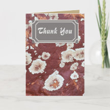 Custom Thank You Nature Red Rock Lichen Card