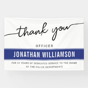 Custom Thank You Police Officer Retirement Banner