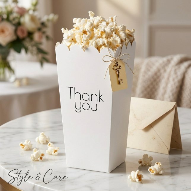 Custom Thank You Popcorn Party Favour Boxes (Custom Thank You Popcorn Party Favor Boxes)