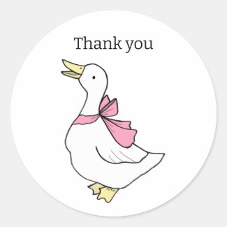 Custom Thank you Product Cute Smiling Duck Goose