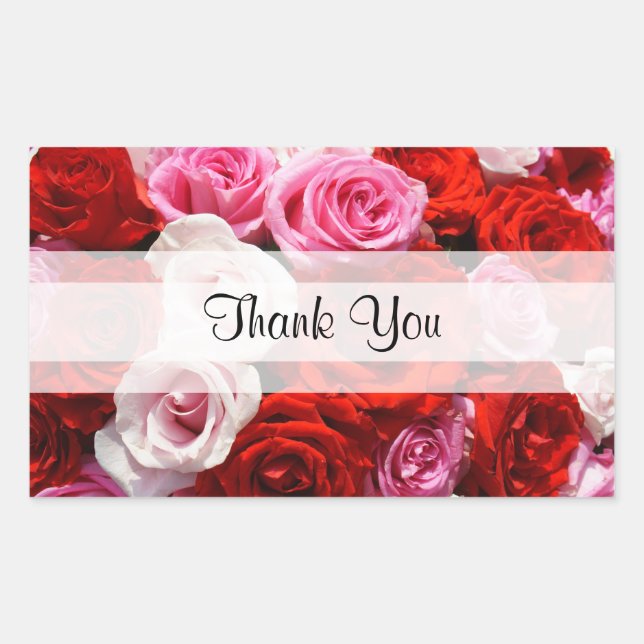 Custom "Thank You" Roses Sticker (Front)