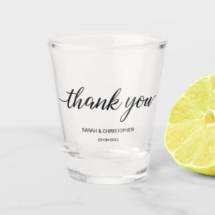 Custom Thank you Script Wedding Shot Glass