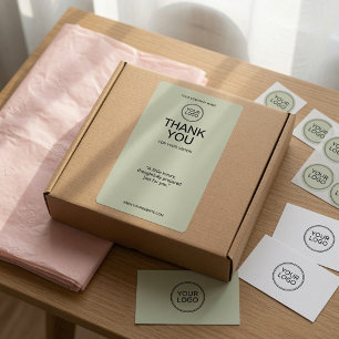 Custom Thank You Shipping Label with Logo