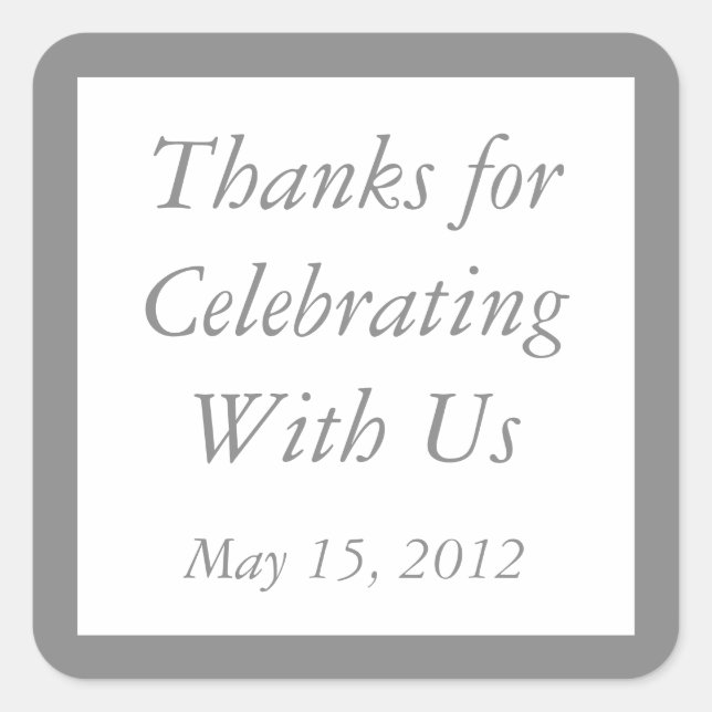 Custom Thank You Stickers and Favour Labels (Front)