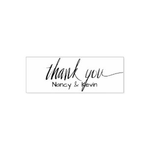 Custom Thank You typography self inking stamp