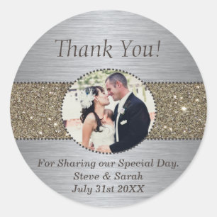 Custom Thank You Wedding Stickers