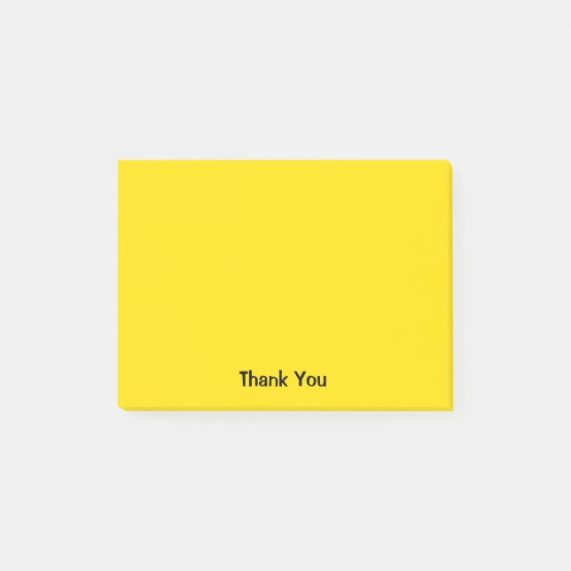 Custom Thank You | Yellow Post-it Notes (Front)