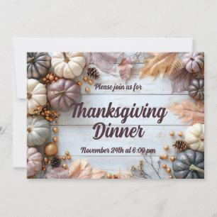 Custom Thanksgiving Dinner Invitation