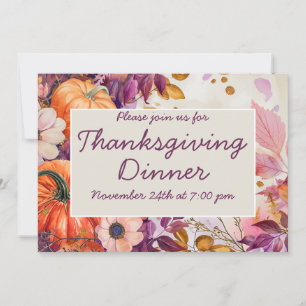 Custom Thanksgiving Dinner Invitation
