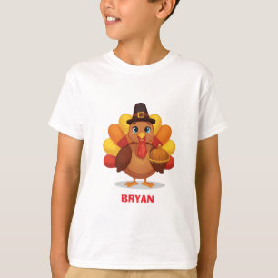 Custom Thanksgiving Turkey Kids T-Shirt
