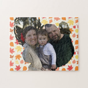 Custom thanksgiving turkey photo season to gobble jigsaw puzzle