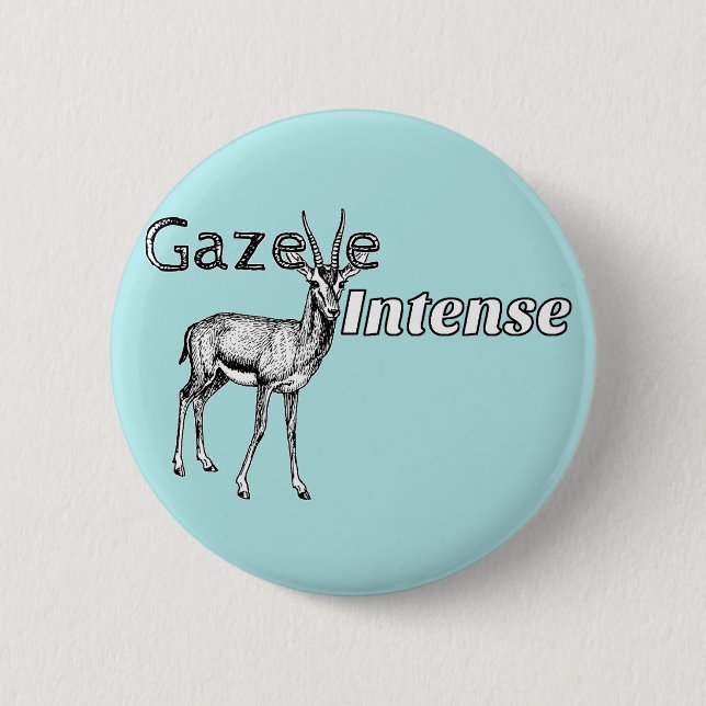 Custom the Colour! Gazelle Intense Motivational 2 Inch Round Button (Front)