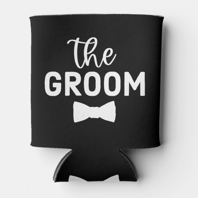 Custom The Groom Wedding Can Cooler (Front)