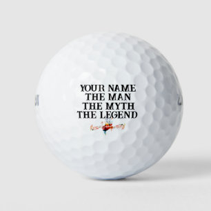 Custom The man the myth the legend golf balls