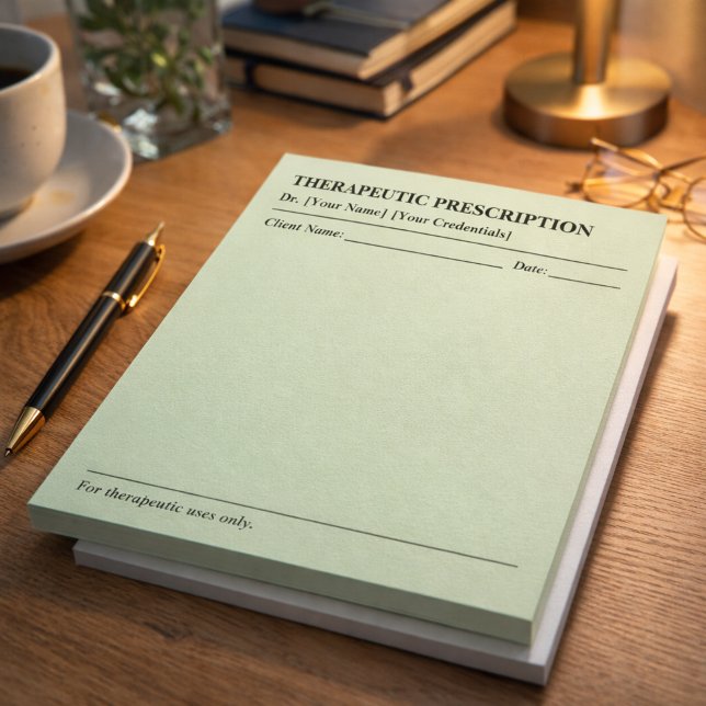 Custom Therapeutic Prescription Note Pad for Docto (Custom Therapeutic Prescription Note Pad for Mental Health Professionals and Doctors)