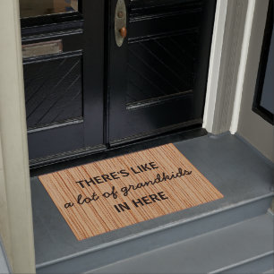 Custom There's Like A Lot Of Grandkids In Here Doormat