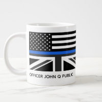 Custom Thin Blue Line American And UK Flag
