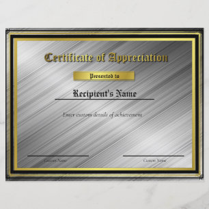 Custom Thin Blue Line Flag Certificate