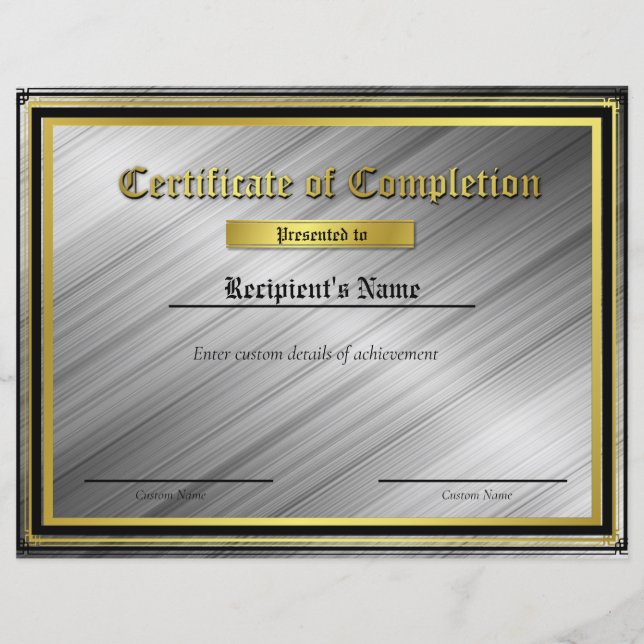 Custom Thin Blue Line Flag Certificate (Front)