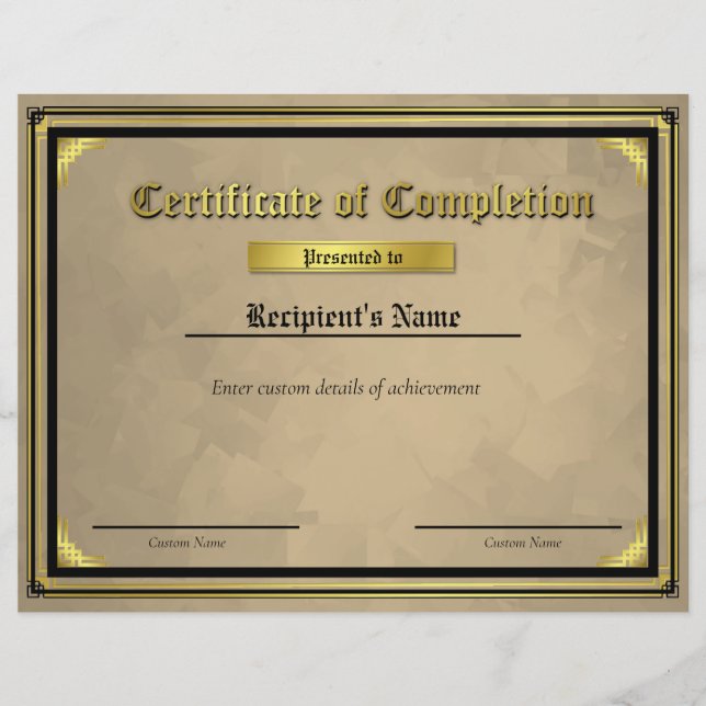 Custom Thin Blue Line Flag Certificate (Front)