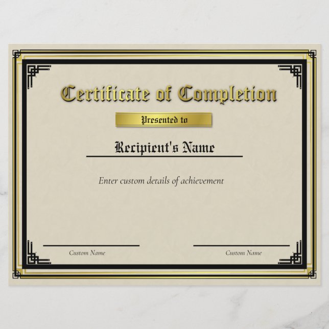 Custom Thin Blue Line Flag Certificate (Front)