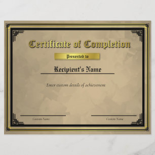 Custom Thin Blue Line Flag Certificate