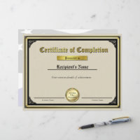 Custom Thin Blue Line Gold Seal Certificate