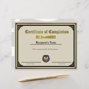 Custom Thin Blue Line Patch Certificate