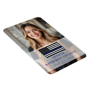 Custom Thin Blue Line Police Officer Graduation Magnet